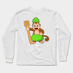 Monkey Cook Spatula Long Sleeve T-Shirt